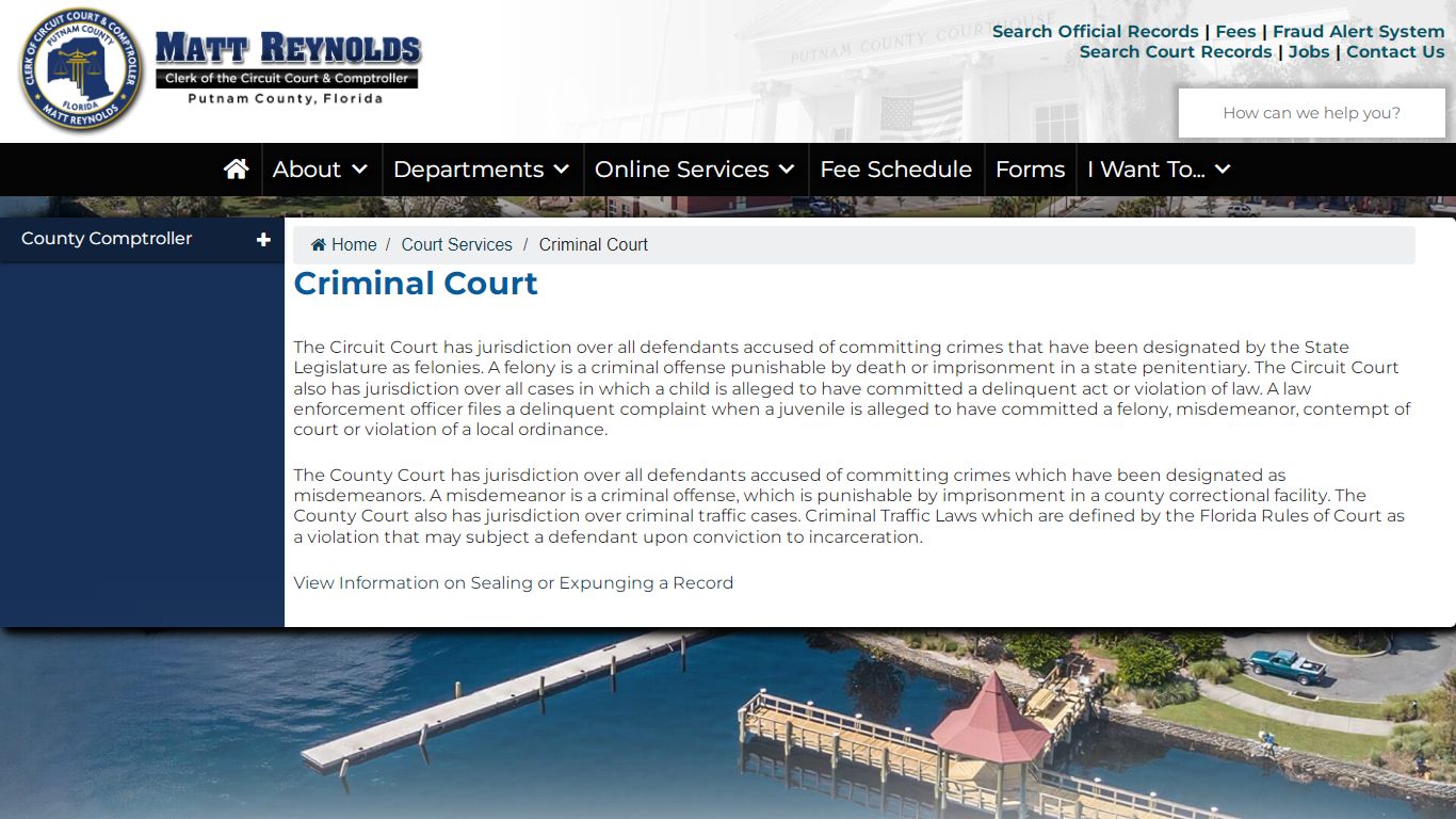 Criminal Court – Putnam County Clerk of the Circuit Court & Comptroller