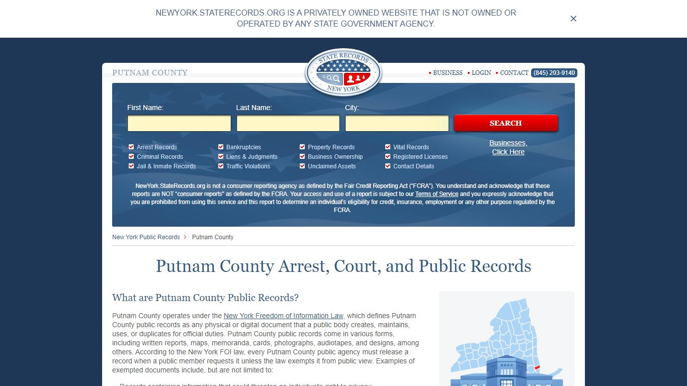 Putnam County Arrest, Court, and Public Records